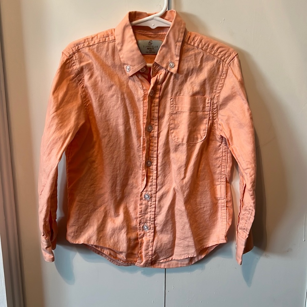 Class Club peach colored button down, size 4/5, washed never worn
